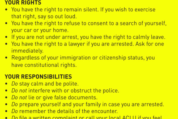 know your rights bust card cover
