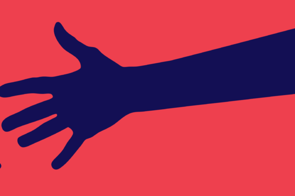 Family separation two hands reaching