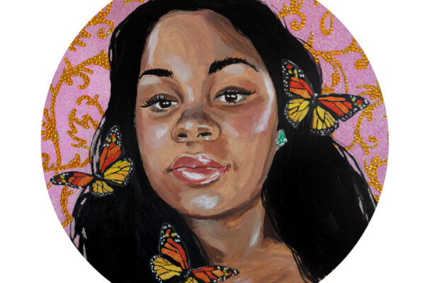 Breonna Taylor surrounded with butterflies