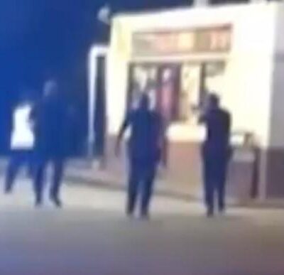 Grainy cell phone footage moments before Trayford Pellerin was killed by police