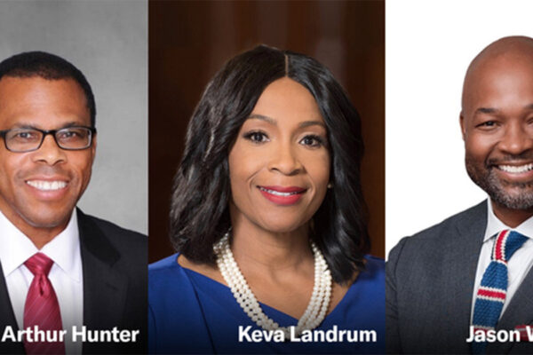 Arthur Hunter, Keva Landrum and Jason Williams