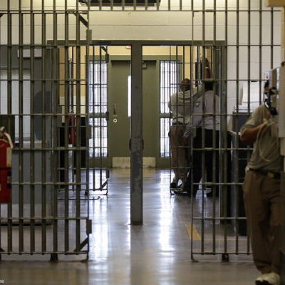 A prison hallway