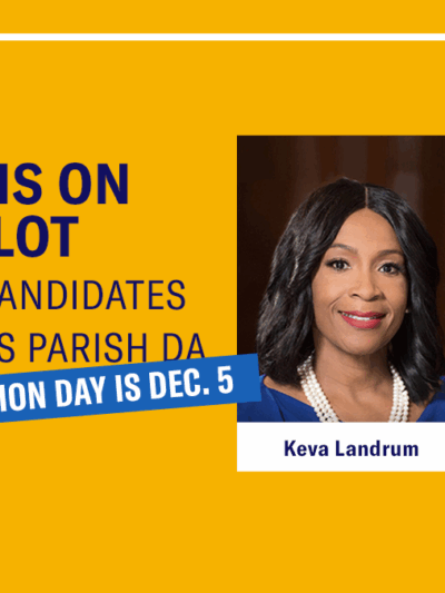 Justice is on the Ballot: Know the Candidates for Orleans Parish DA. Keva Landrum and Jason Williams. Election Day is Dec. 5