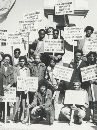 NAACP protest at Liberty Monument, New Orleans 1974