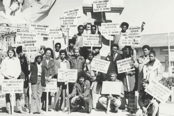 NAACP protest at Liberty Monument, New Orleans 1974