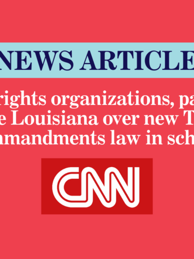 Civil rights organizations, parents sue Louisiana over new Ten Commandments law in schools