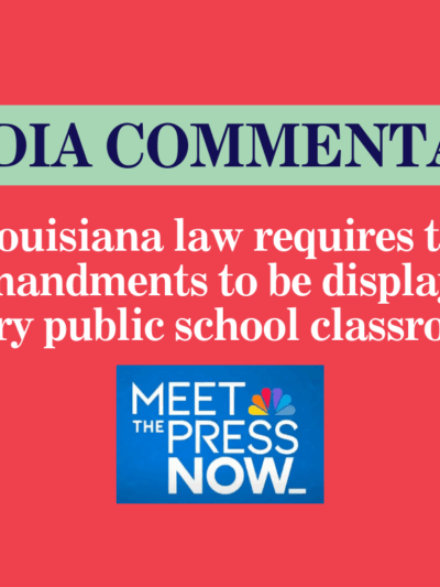New Louisiana law requires the Ten Commandments to be displayed in every public school classroom