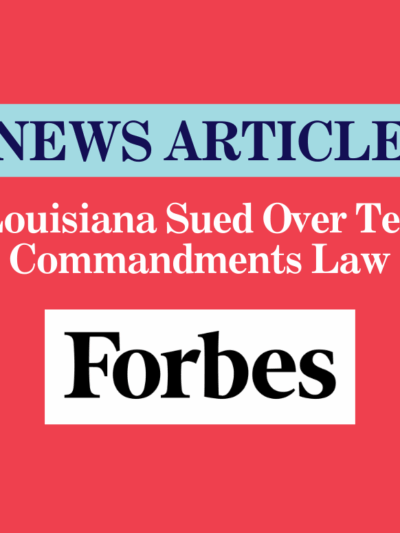 Louisiana Sued Over Ten Commandments Law