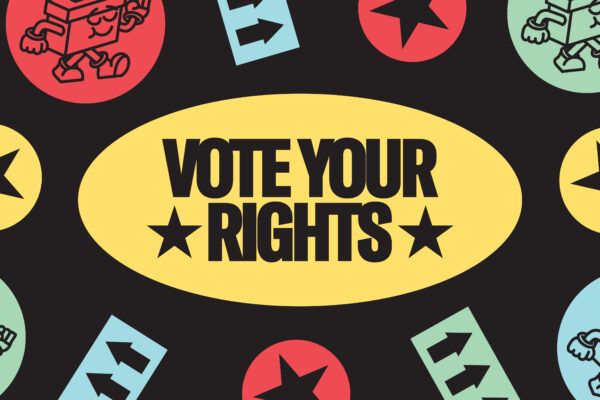 graphic that reads: "Vote Your Rights."