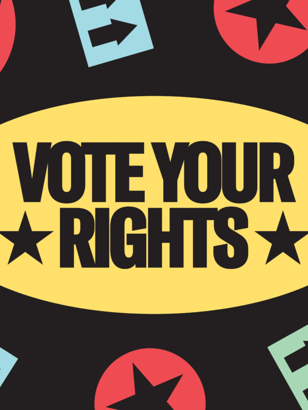 graphic that reads: "Vote Your Rights."