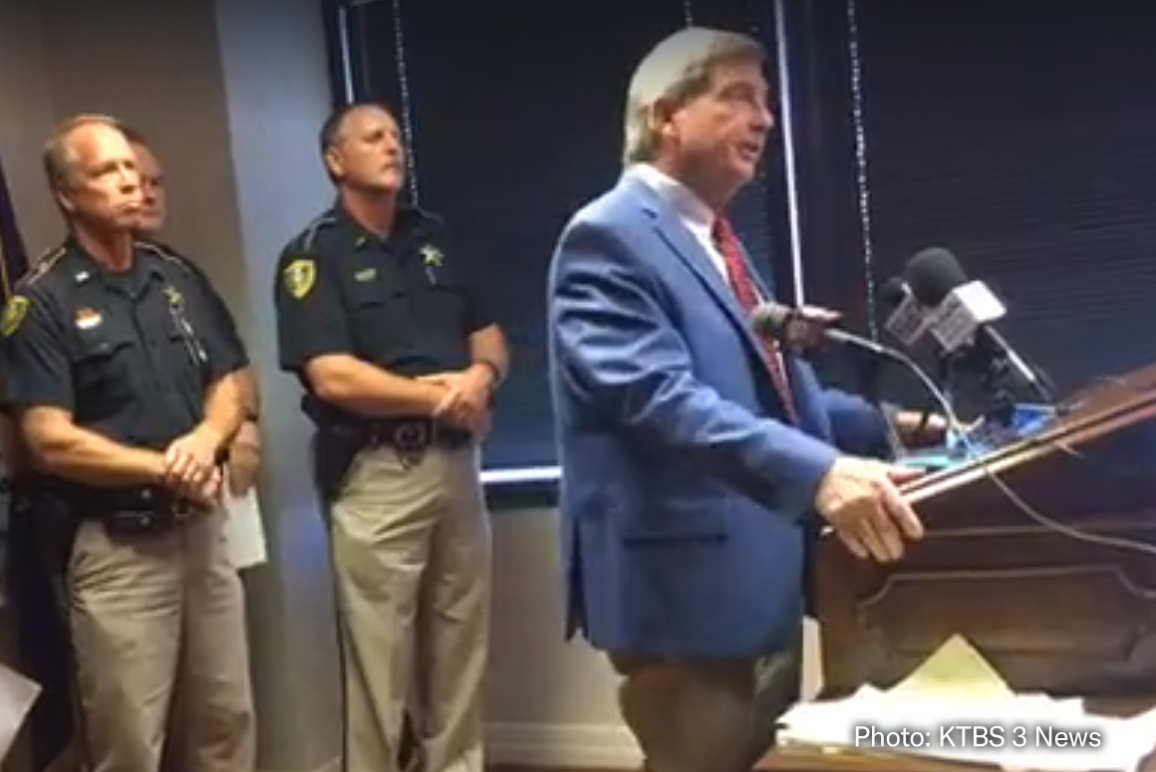 Caddo Parish Sheriff Steve Prator speaking at press conference 10/5/2017