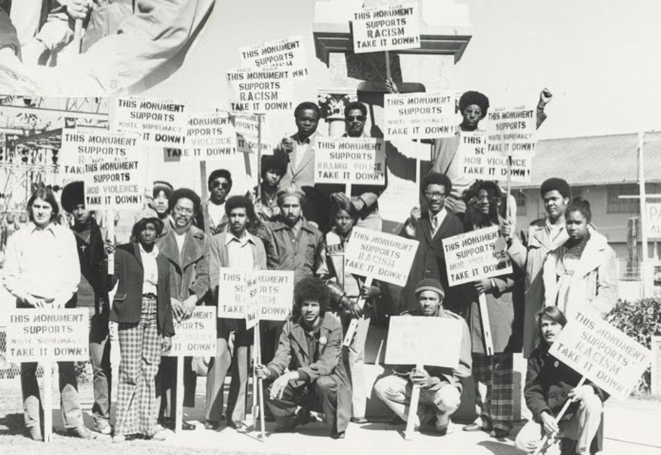 NAACP protest at Liberty Monument, New Orleans 1974