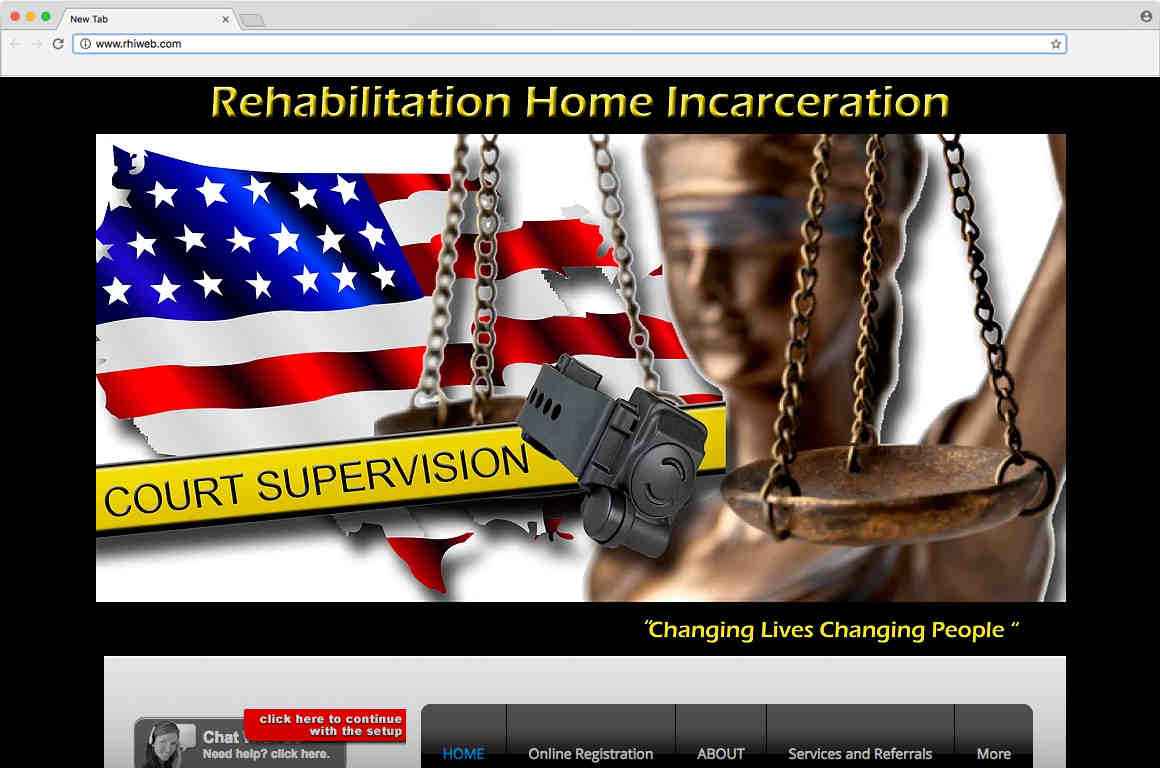 Screenshot of Rehabilitation Home Incarceration's website