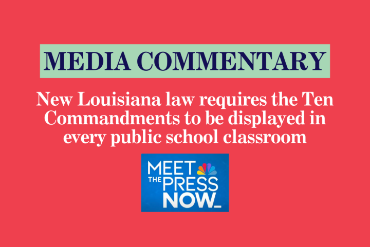 New Louisiana law requires the Ten Commandments to be displayed in every public school classroom