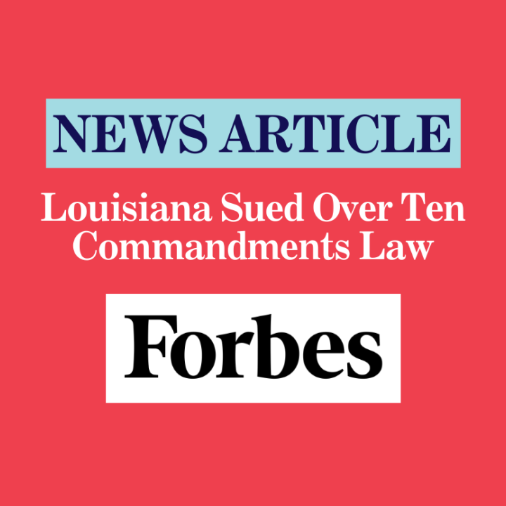 Louisiana Sued Over Ten Commandments Law
