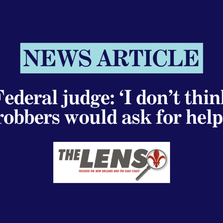 Federal judge: ‘I don’t think robbers would ask for help’