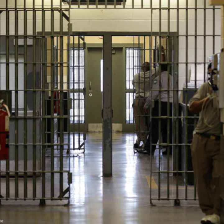 A prison hallway